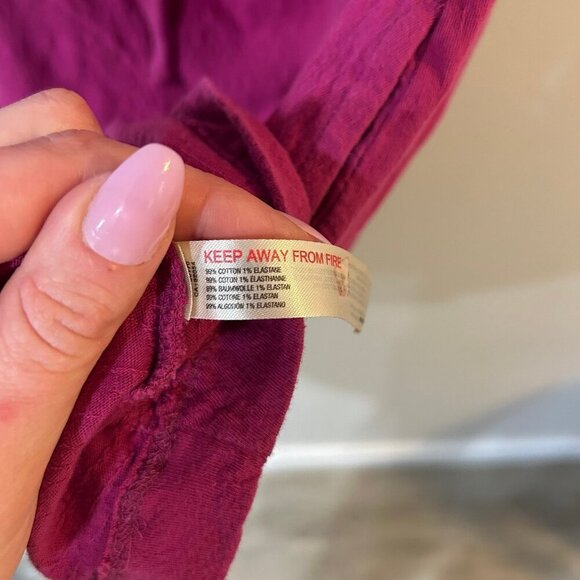 Free People Beach Vivi Fuchsia Short Sleeve Mini Dress Cover Up Size Medium - Picture 5 of 7